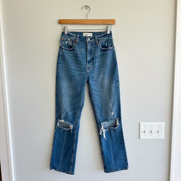 Abercrombie & Fitch The Ankle Straight Ultra High Rise Jeans 25/0 - Picture 2 of 8